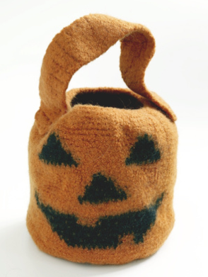 Crochet Pumpkin Treat Bag 